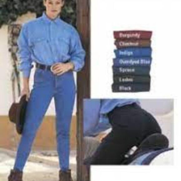 Steeds Stretch Denim Riding Jeans 12 Burgundy - Picture 11 of 11